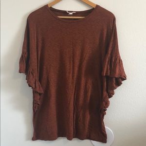 Dolman ruffle shirt